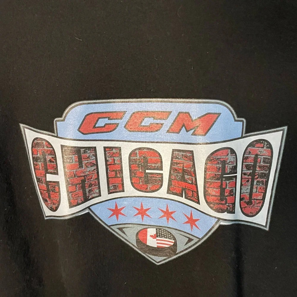 Black CCM Chicago hoodie kids XL - Picture 2 of 9